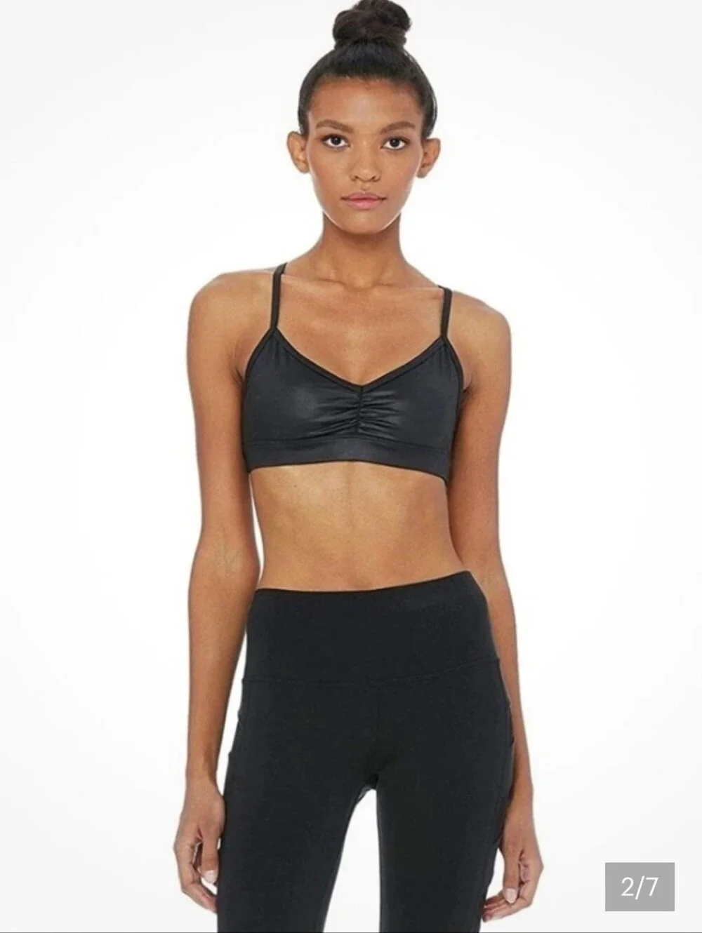 Alo, Black Strappy Bralette - Women Intimates & Sleepwear